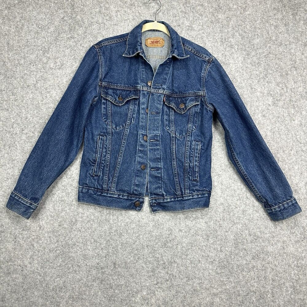 Vintage Levis Type III Trucker Jacket Mens  36R 4 Pockets 80s USA Made 70506*